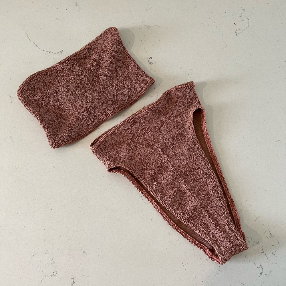 ASOS high leg high waisted crinkle bikini